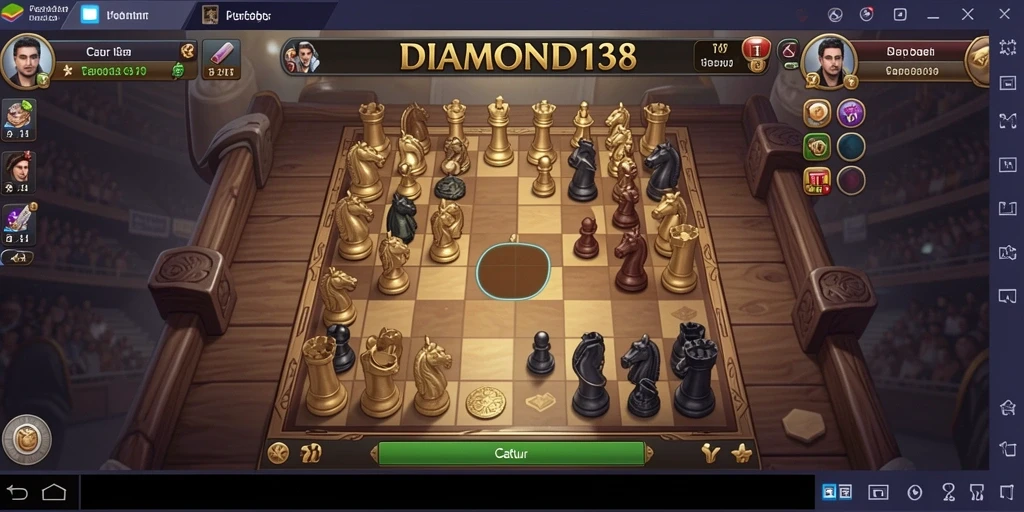 Tampilan antarmuka pengguna game Catur DIAMOND138 yang menarik.