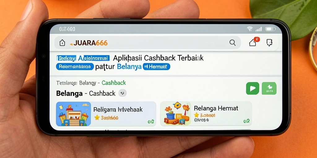 Tampilan antarmuka JUARA666 yang intuitif dan menampilkan penawaran cashback.