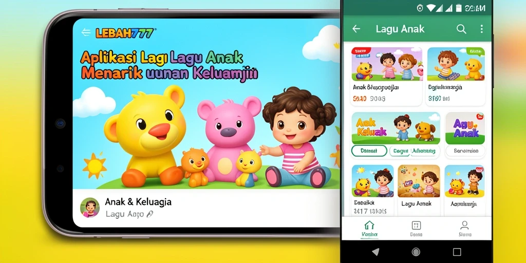 Menampilkan antarmuka aplikasi LEBAH777 yang penuh warna dan menyenangkan.