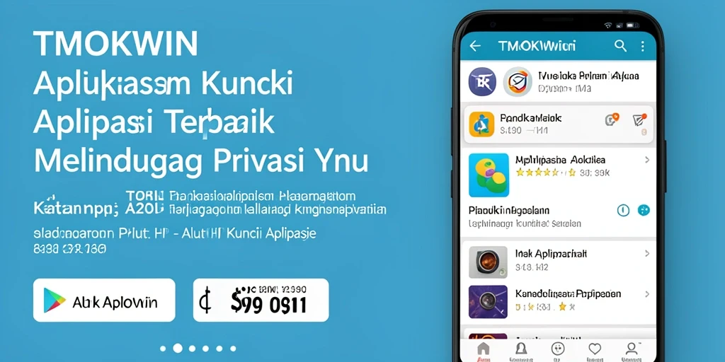 Antarmuka pengguna TMOKWIN yang intuitif untuk mengunci aplikasi.